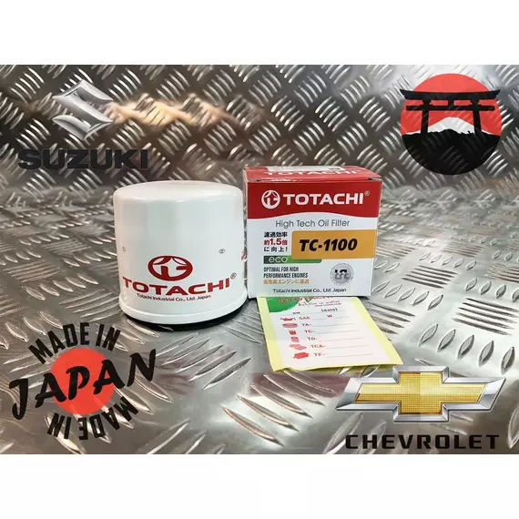 Фильтр масляный Chevrolet Aveo II T250 1.2/1.5 , Spark II (M200), Matiz/ Suzuki Swift V, Jimny III (FJ) TOTACHI TC-1100 C-932 15601-87703 W67/2