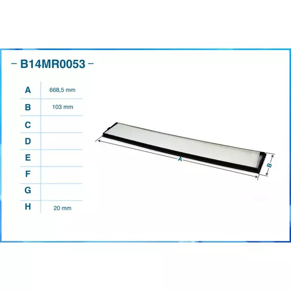 Фильтр салонный пылевой CWORKS B14MR0053 для BMW 3(E46) 98-05,X3(E83) 04